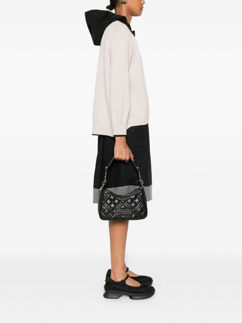 Love Moschino Quilted Shoulder Bag With Silver Hardware