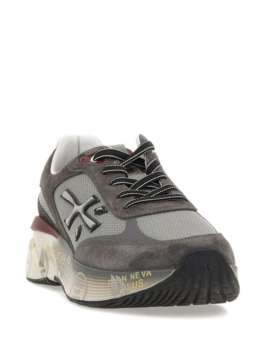 Premiata Suede And Mesh Sneakers