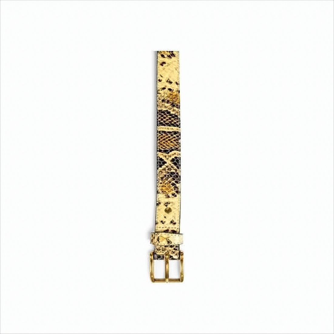Ami Slim Snakeskin Pattern Goat Leather Belt