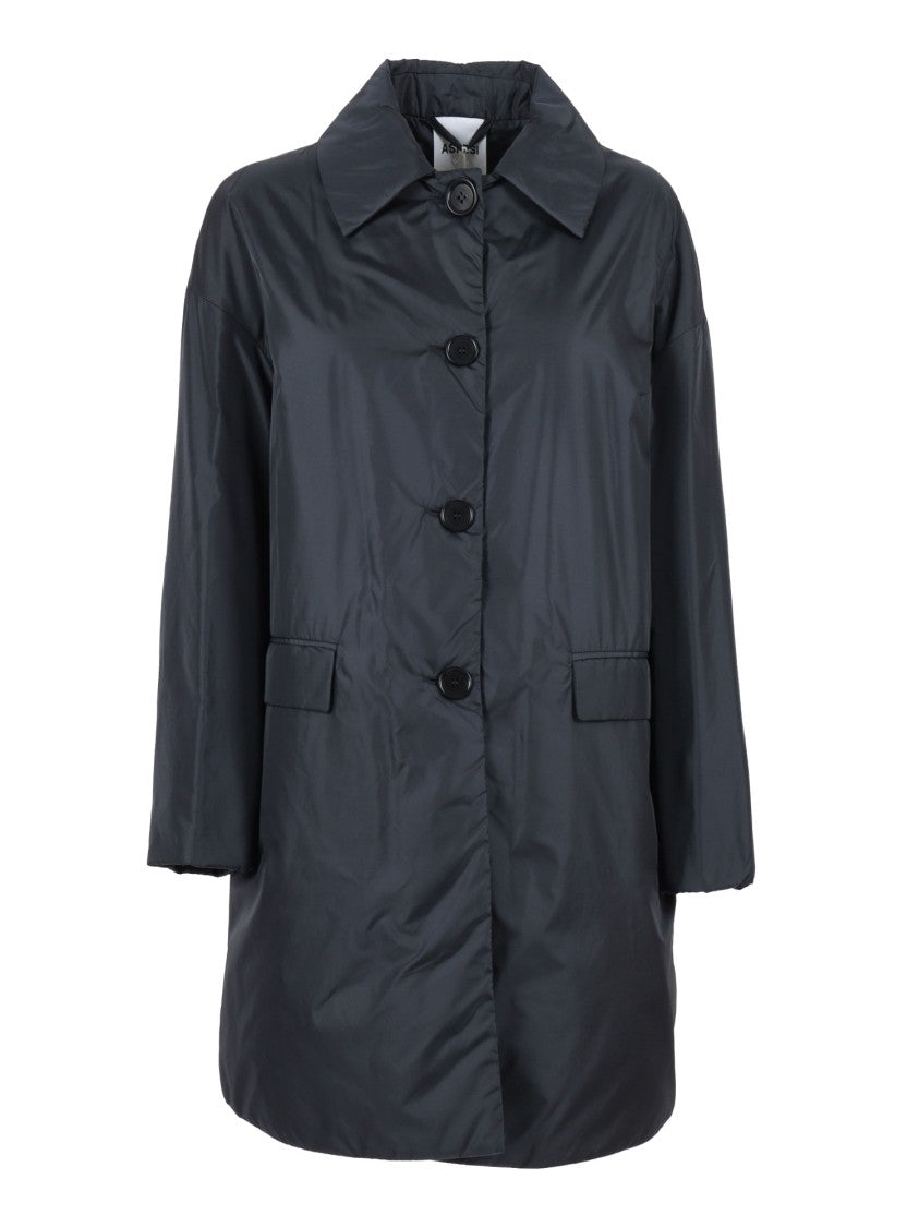 Aspesi Long Coat With Classic Collar