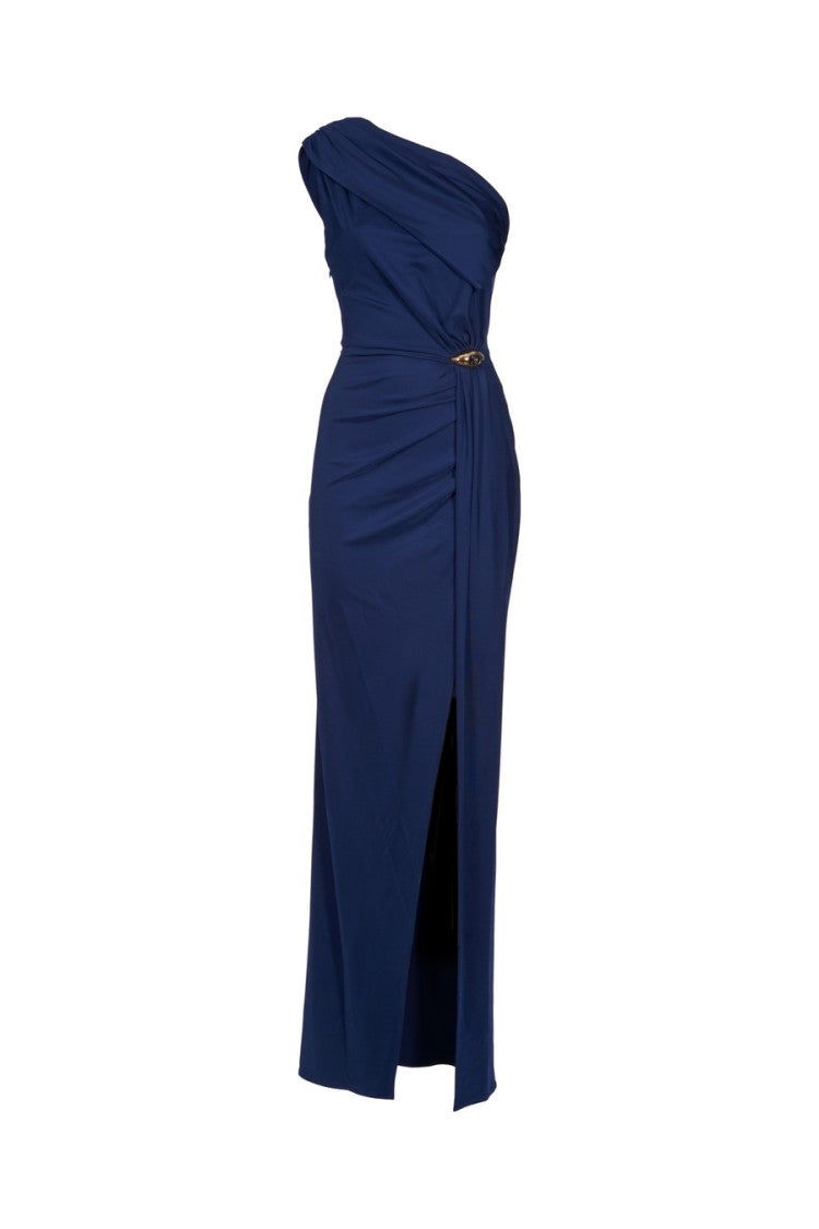 Elisabetta Franchi One-Shoulder Draped Dress