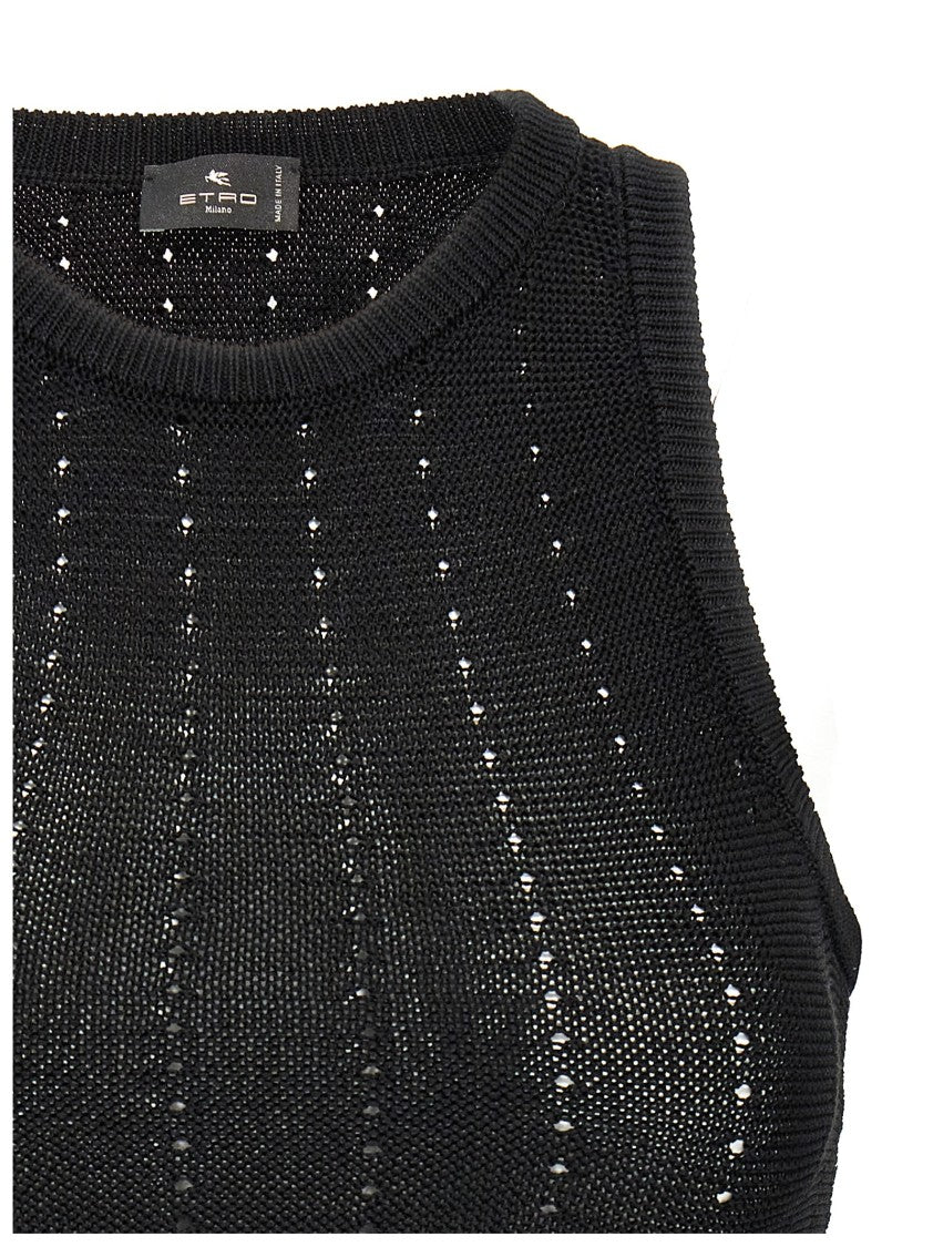 Etro Cotton Blend Knit Crop Top