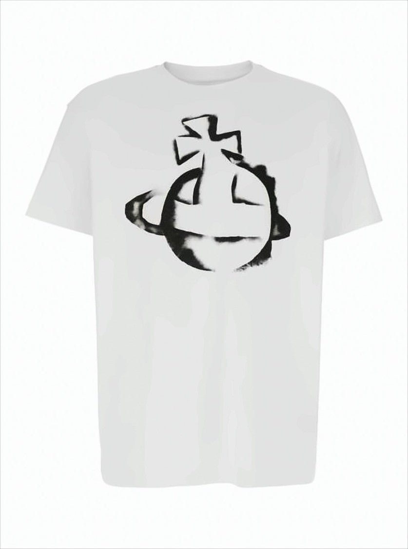 Vivienne Westwood Short-Sleeved Cotton T-Shirt With Abstract Graphic Design