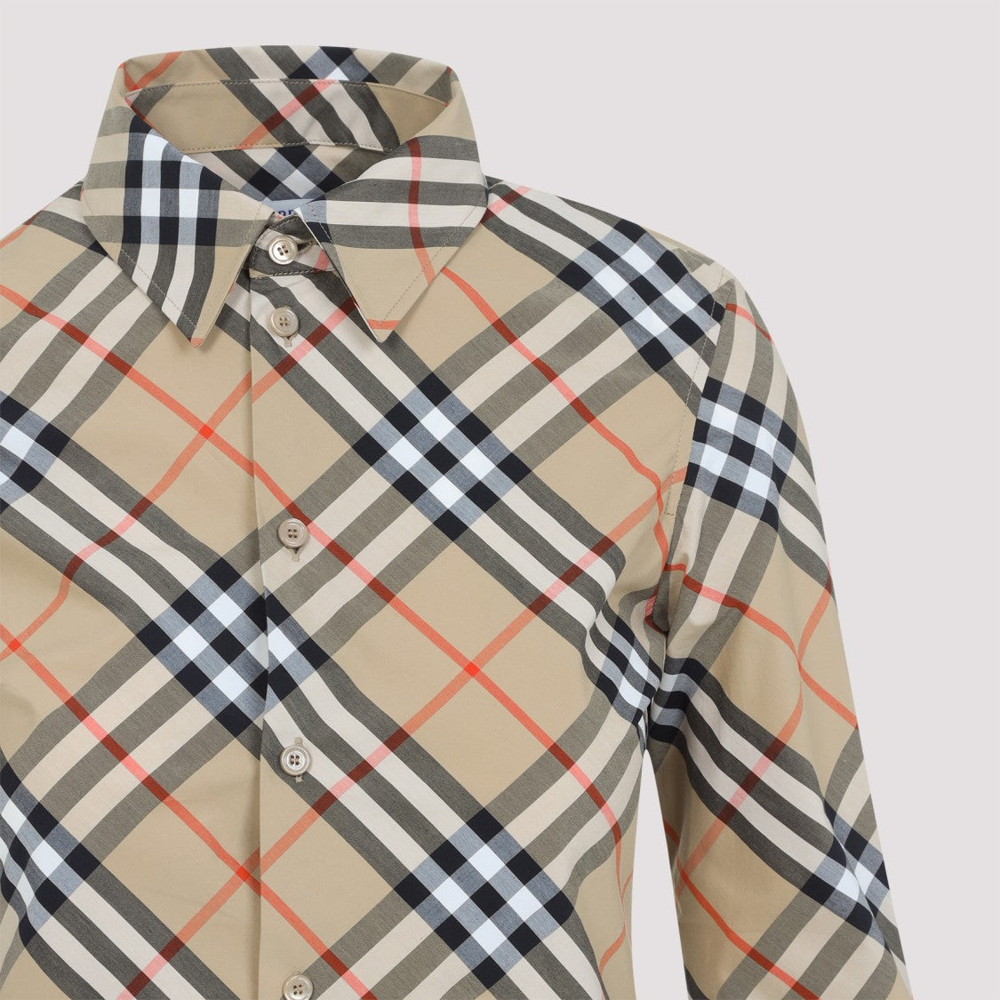 Burberry Classic Plaid Cotton Shirt With Structured Collar