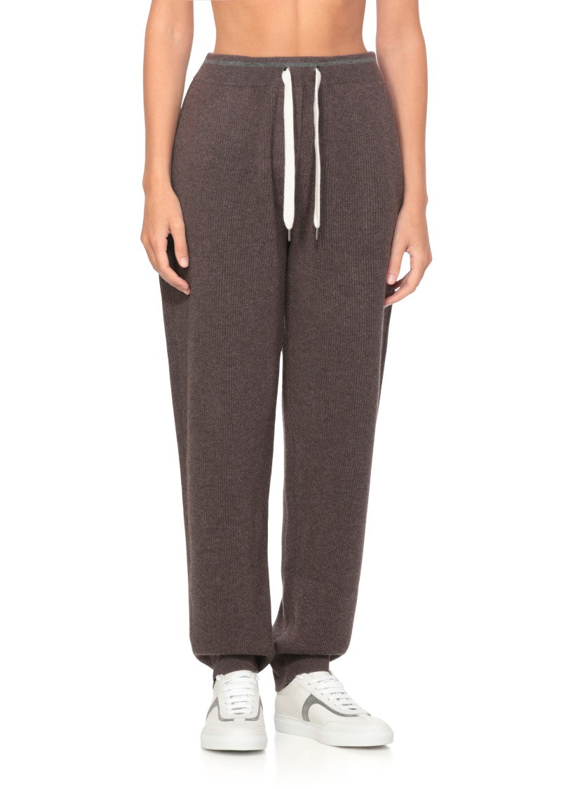 Brunello Cucinelli Brown Wool And Cashmere Pants