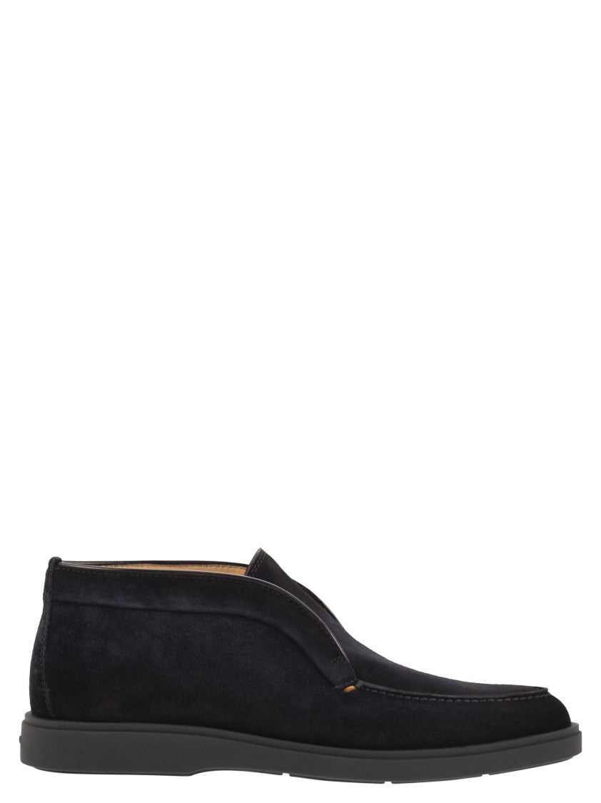 Santoni Suede Leather Desert Boot