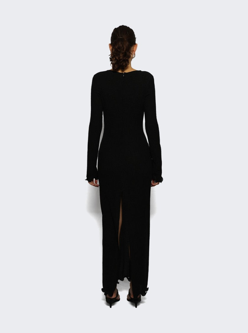 Magda Butrym Crepe Beach Maxi Dress Black
