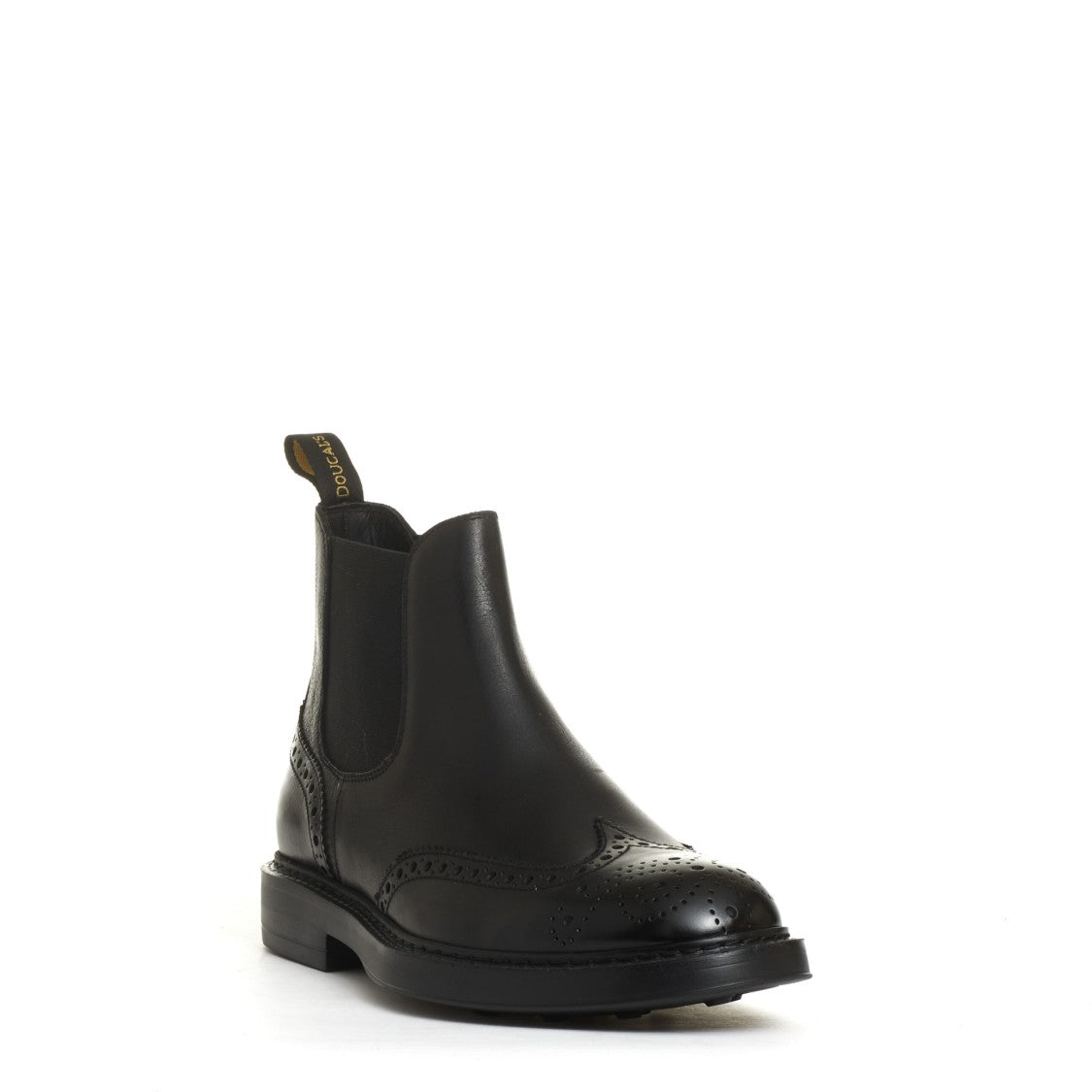 Doucal's Beatles Black Leather Punctures Extralight Bottom