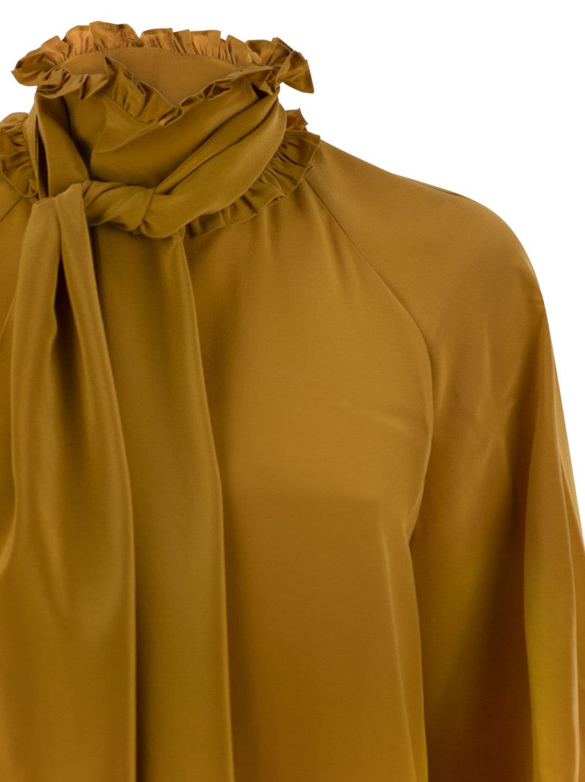 Max Mara Guido - Silk Shirt With Bow Tie