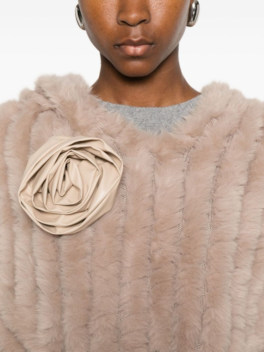 Blugirl Tailored Black Cape With Minimalist Design And Structured Silhouette