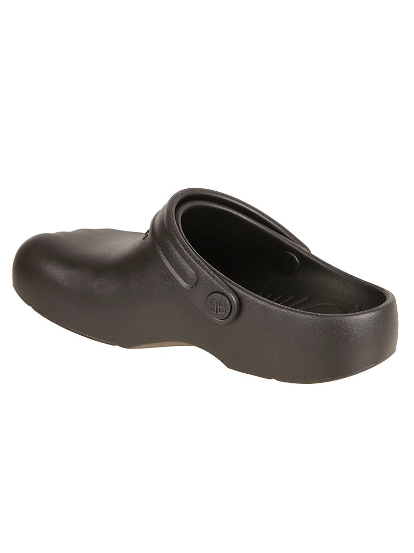 Balenciaga Black Slip-On Sandals