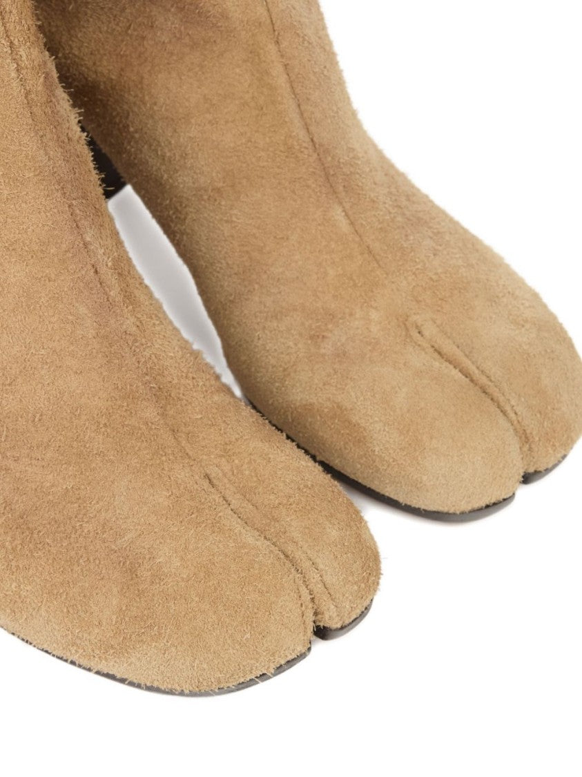 Maison Margiela Brown Ankle Boots With Split-Toe Design
