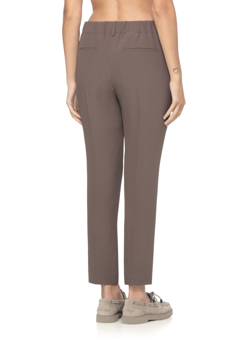 Brunello Cucinelli Brown Silk Blend Pants