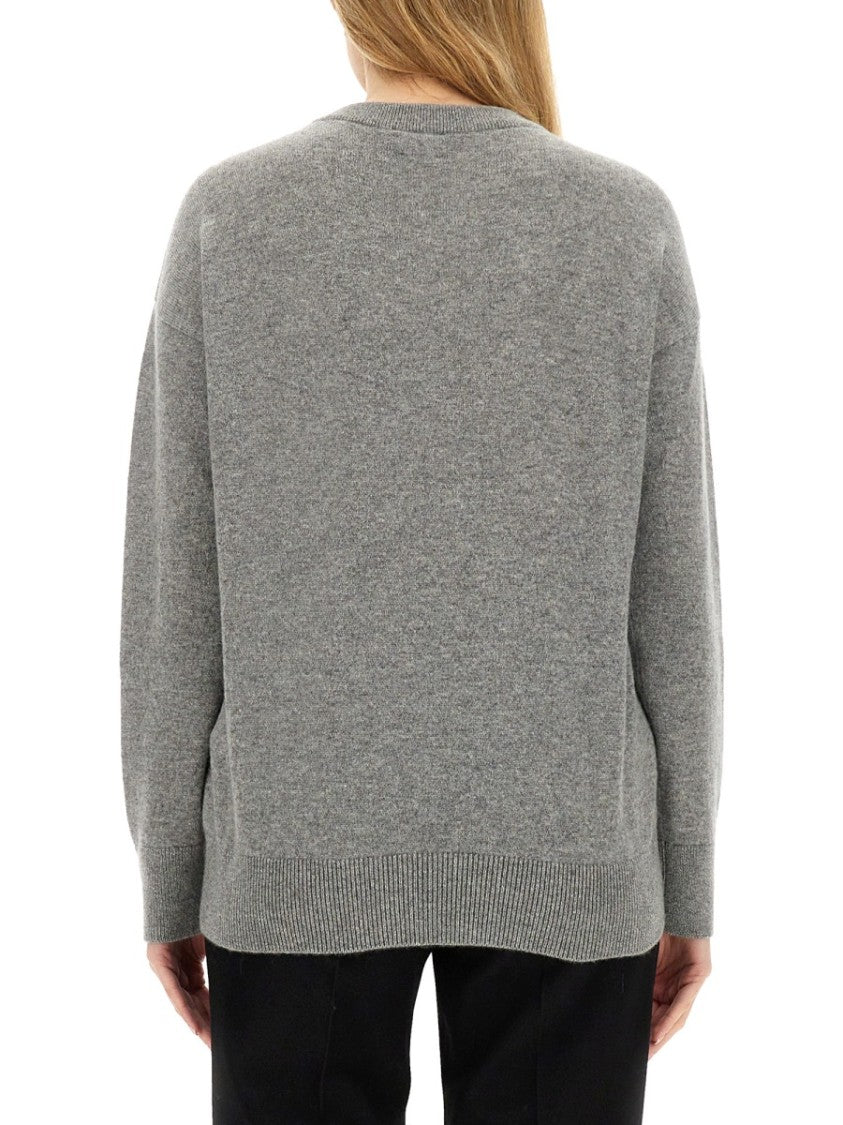 Burberry Cashmere Sweater With Unique Kilt Pin Detail