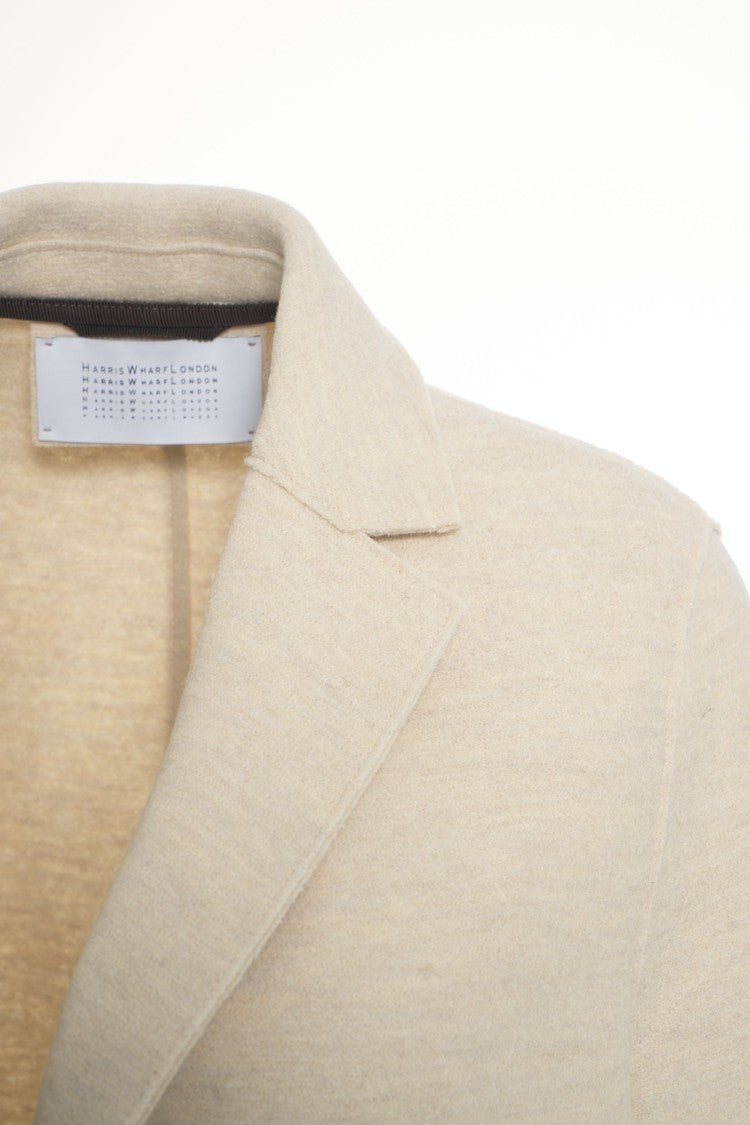 Harris Wharf London Long Virgin Wool Coat With Classic Notched Collar