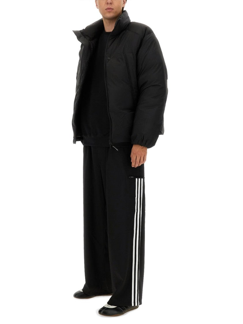 Y-3 Quilted Black Padded Jacket With Oversized Silhouette