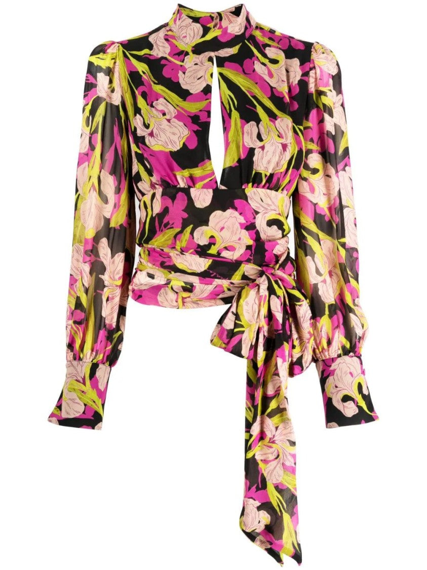 Pinko Floral Print Long Sleeve Blouse
