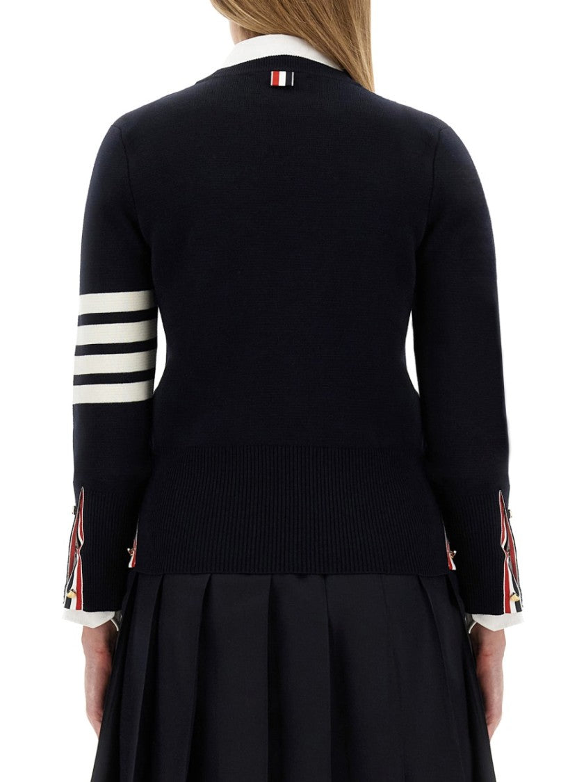Thom Browne Milano Stitch Jersey With 4 Bars