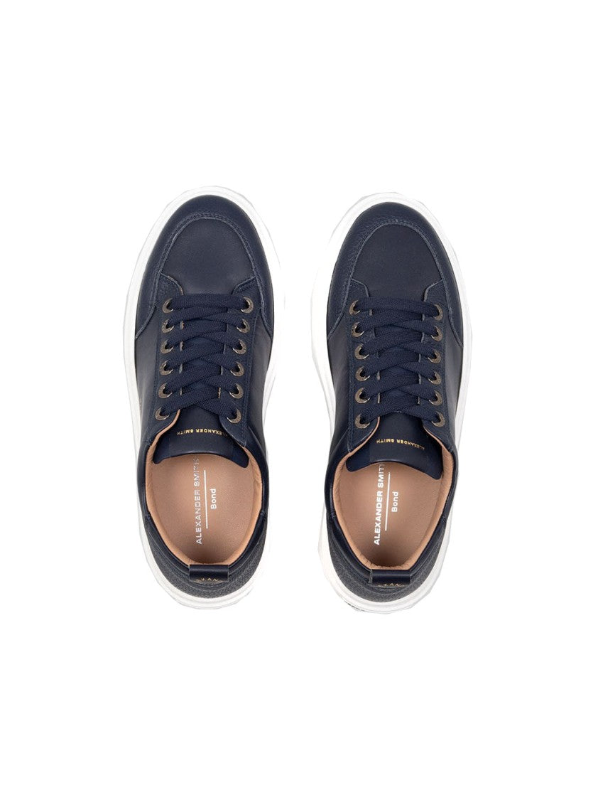Alexander Smith Casual Blue Cow Leather Sneakers