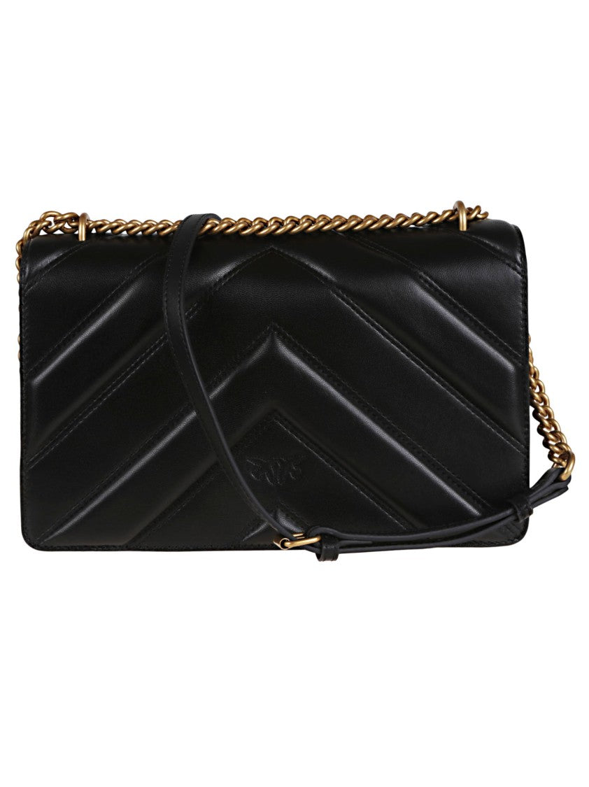 Pinko Quilted Leather Crossbody Bag