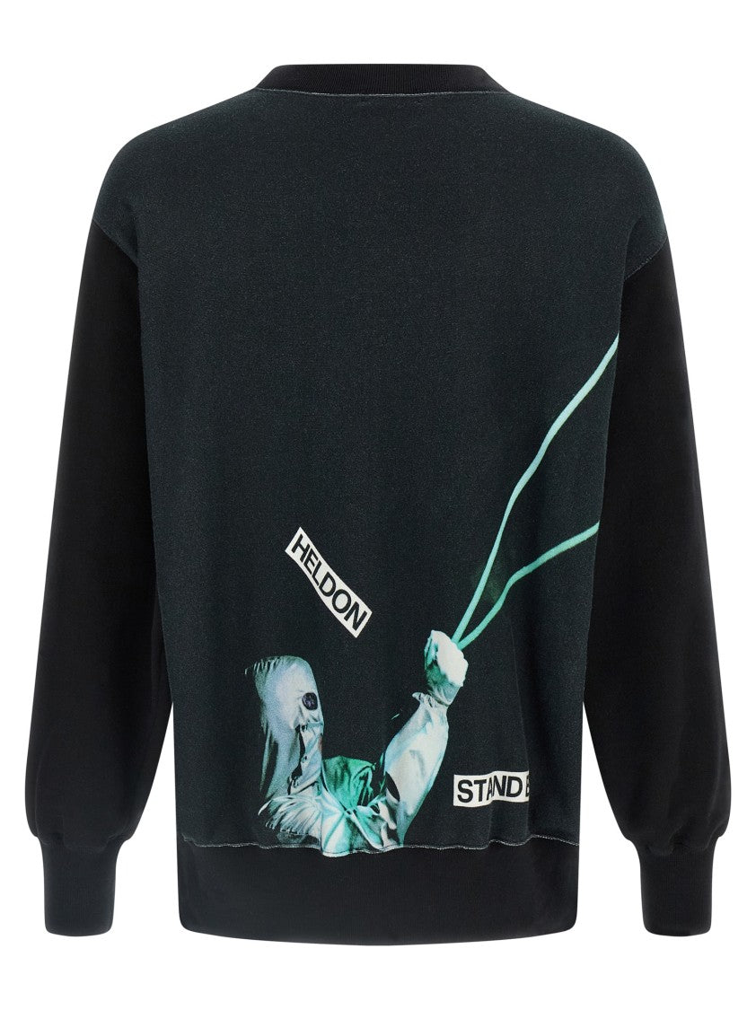 Undercover Brushed Cotton Oversized Sweatshirt With Graphic Print