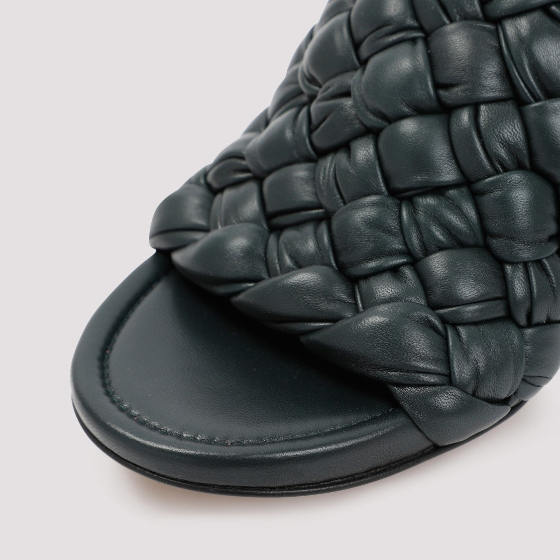 Bottega Veneta Green Leather Dot Sandals