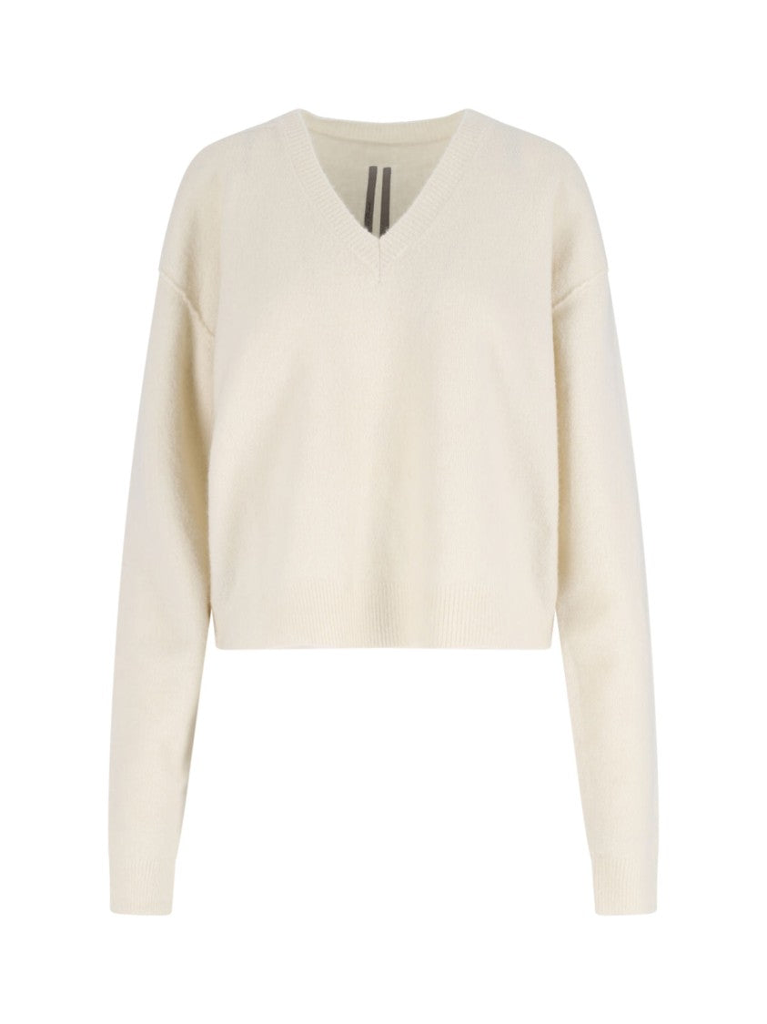Rick Owens Alpaca Wool Sweater – Cream