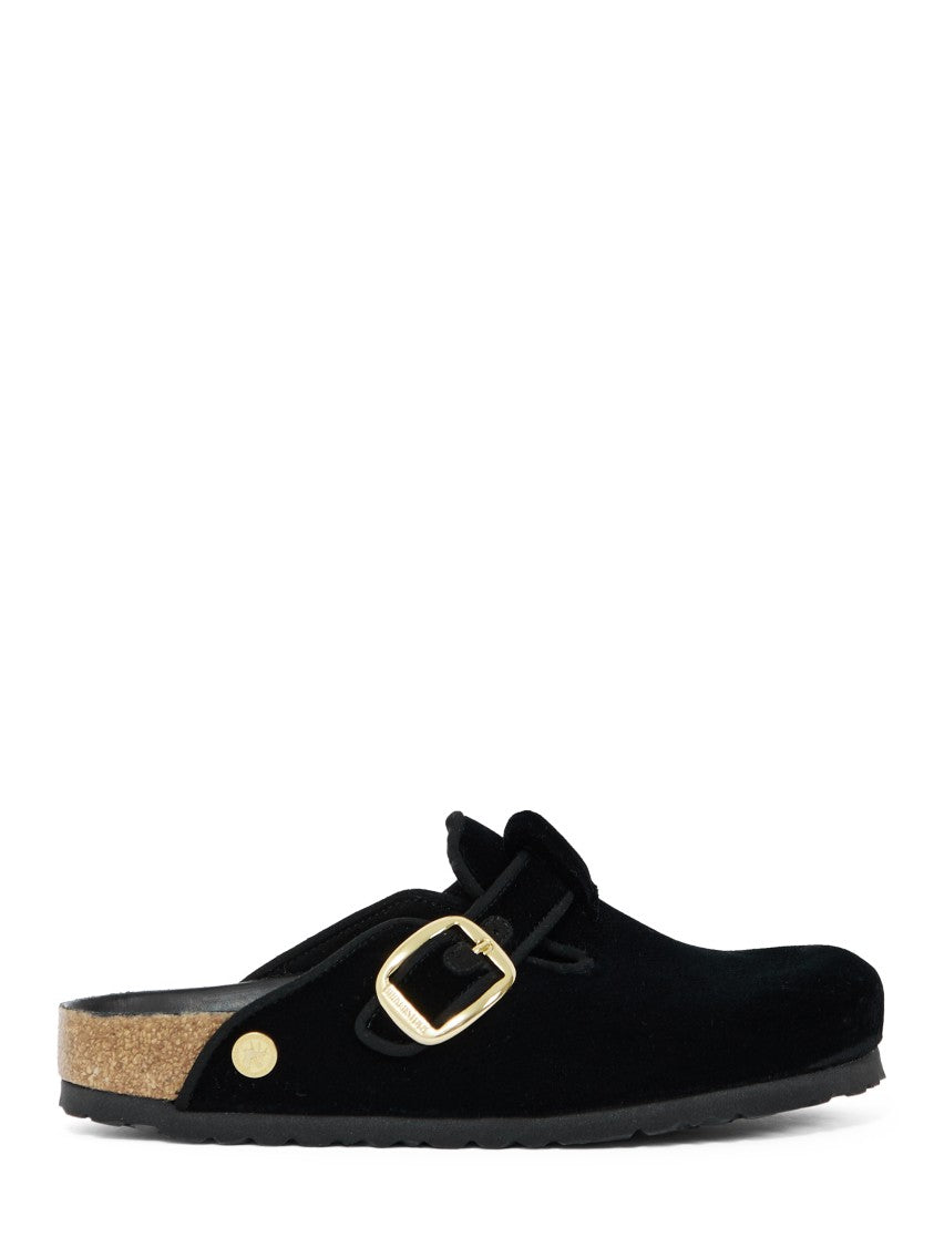 Birkenstock Slip-On Sandals With Adjustable Gold Buckle