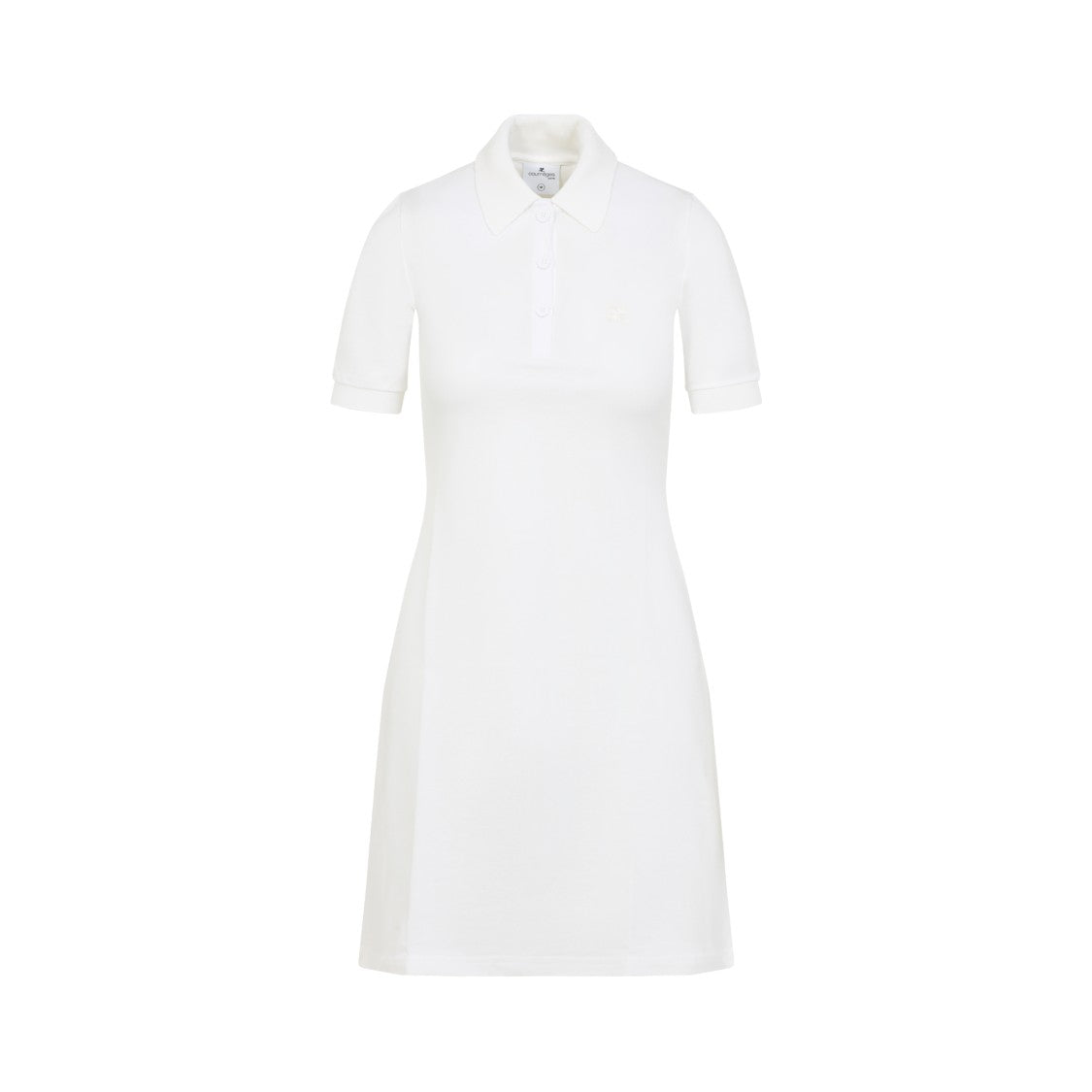 Courrèges Knee-Length Cotton Piqué Polo Dress With Classic Collar