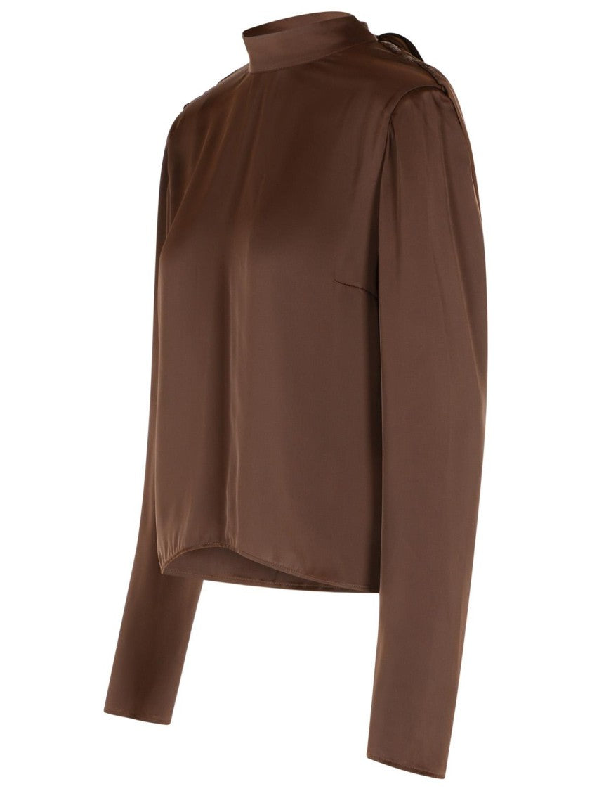 Rotate Bowina' Brown Polyester Blouse