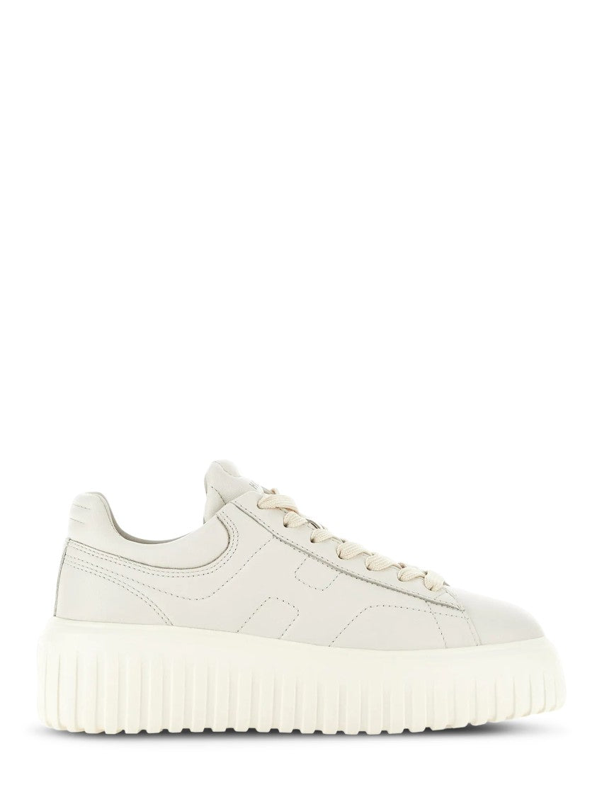 Hogan Beige Sneakers With Textured Sole