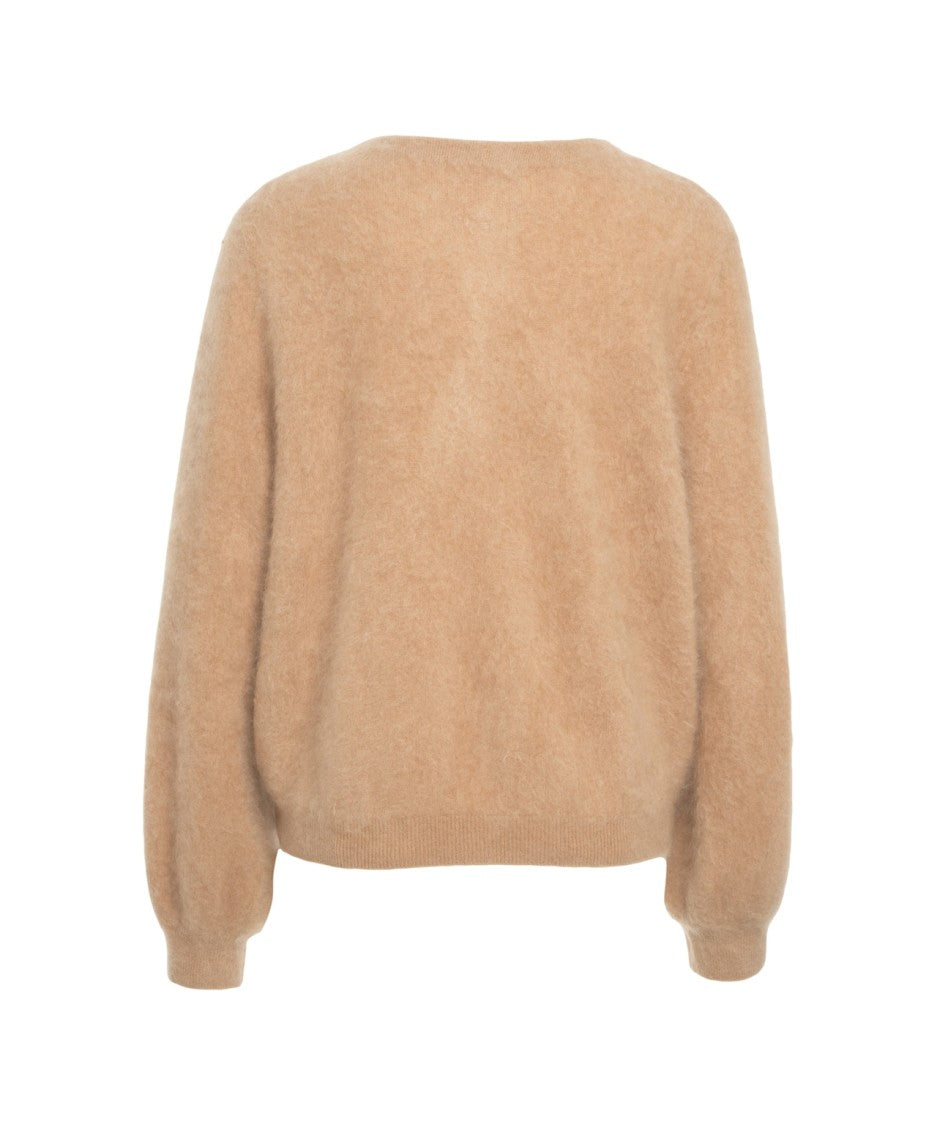 Crush Cashmere Cardigan 'Liusa' With Relaxed V-Neck