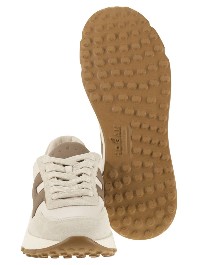 Hogan Hyperlight Sneakers In Leather And Suede