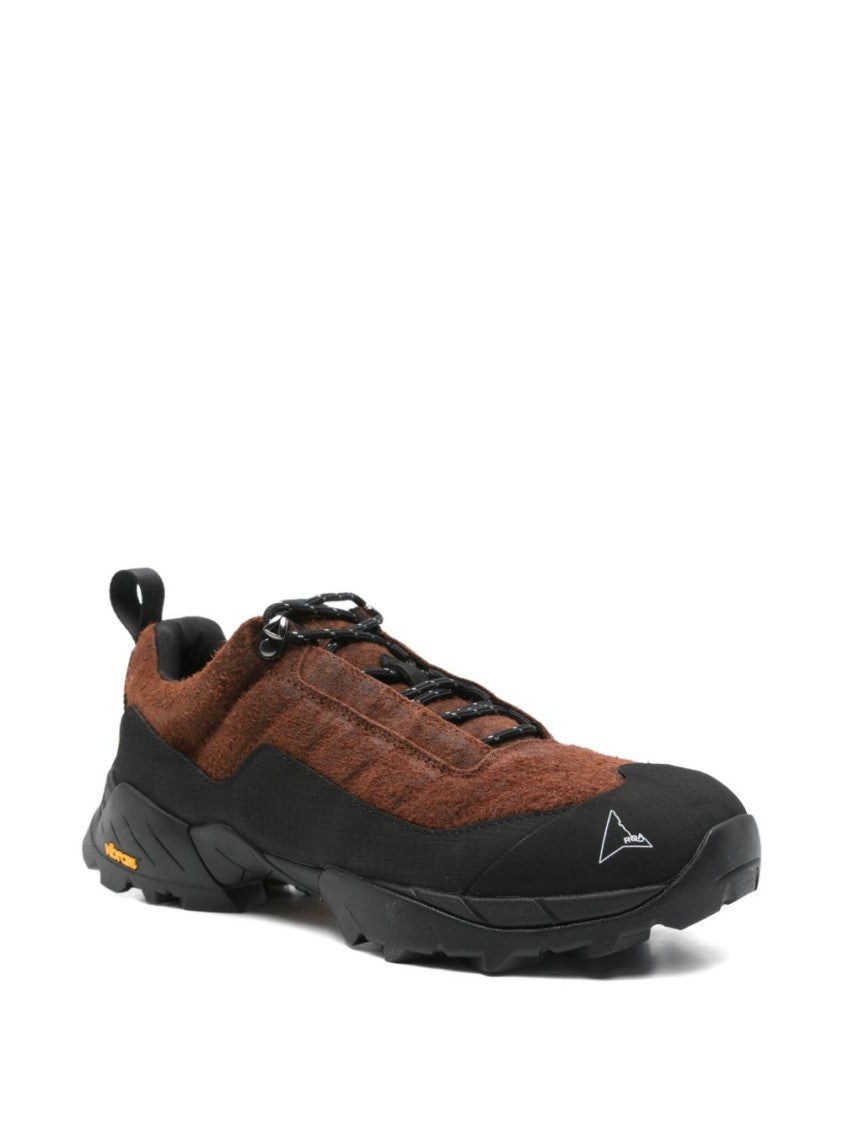 Roa Rugged Brown Flat Shoes With Textured Upper