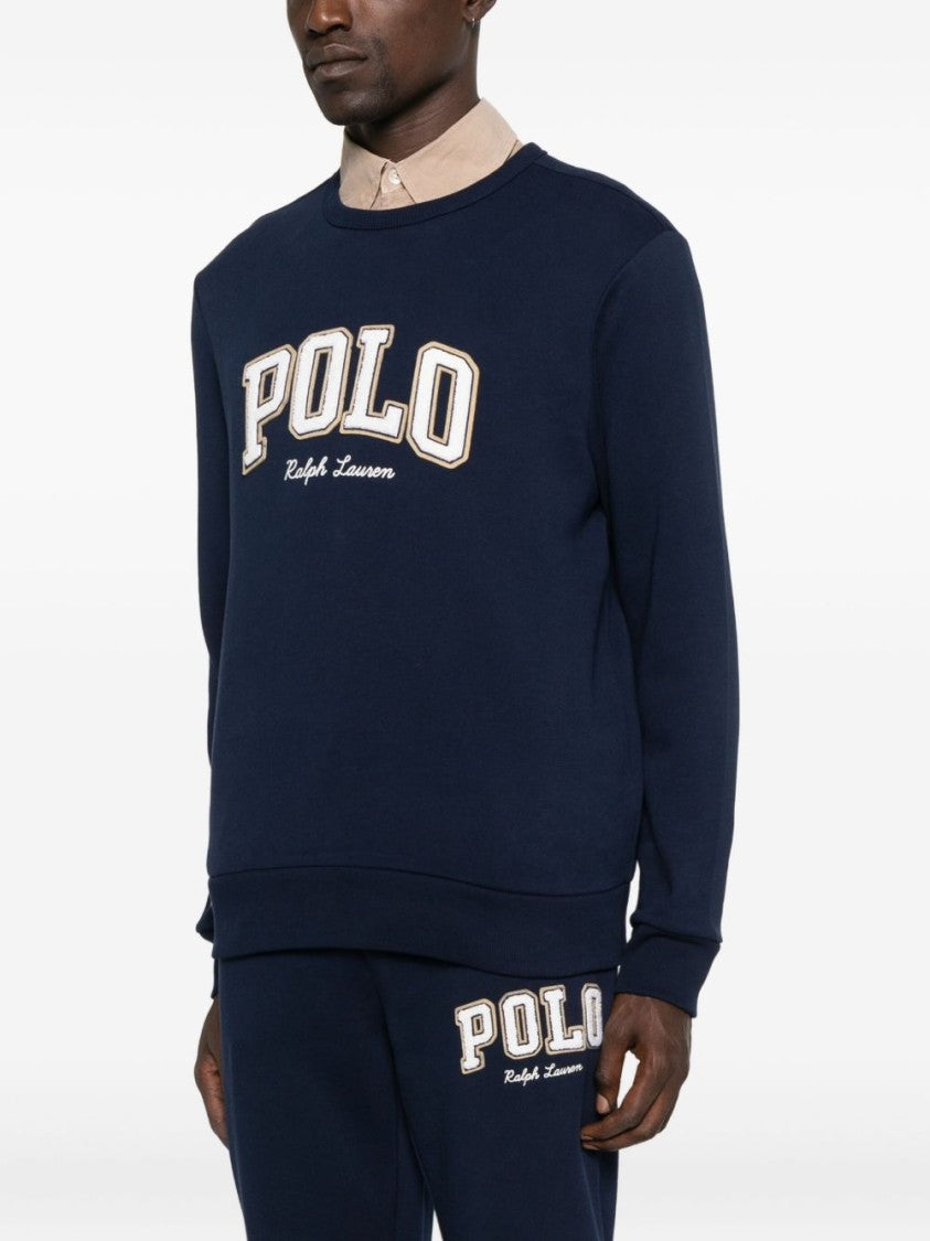 Polo Ralph Lauren Navy Blue Sweater With Embroidered Logo