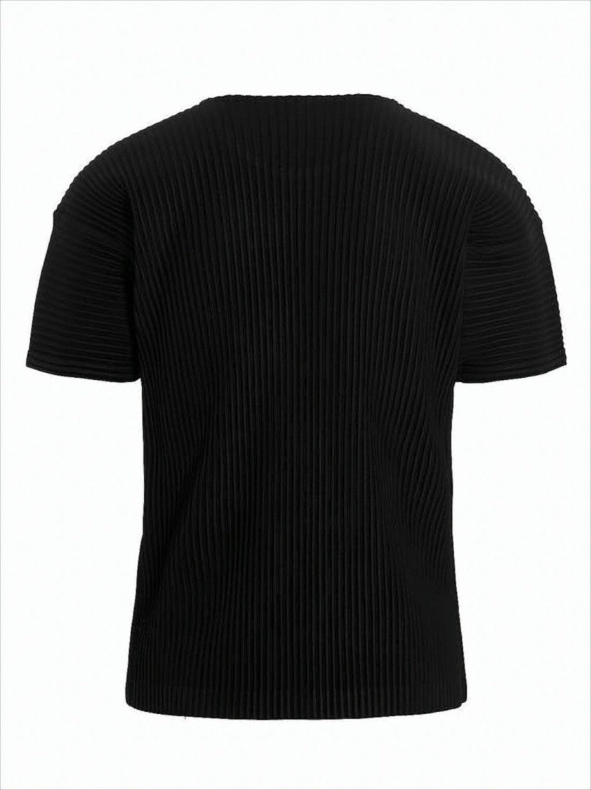 Homme Plissé Issey Miyake Pleated Textured Short-Sleeved Top With Boxy Silhouette