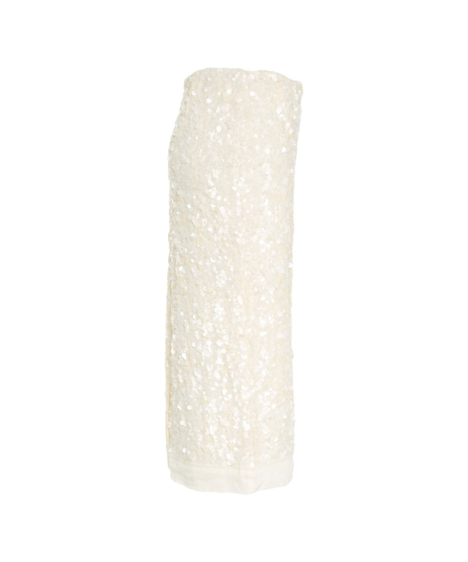 Second Female Sequined Midi Skirt With Shimmering Finish