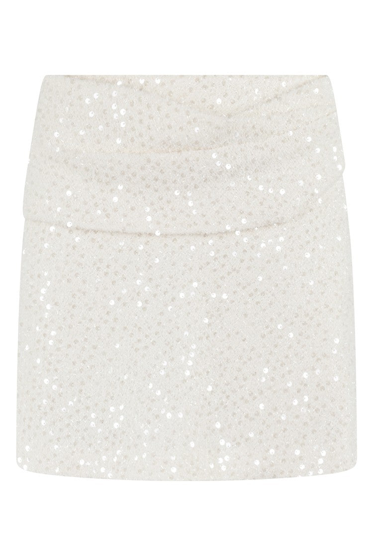 Iro Bouclè Skirt With All-Over Sequins And Draped Detail