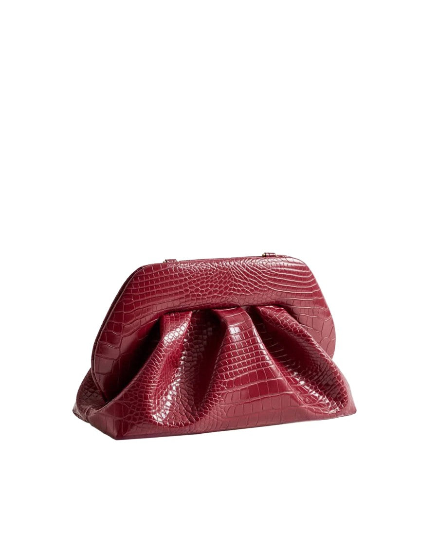 Themoirè Tia Croco Prune Bag