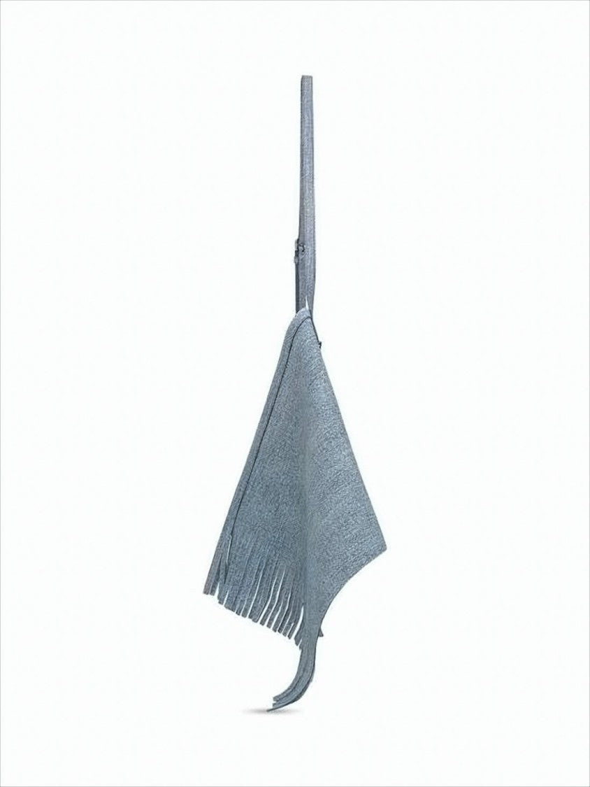 J. W. Anderson Fringed Calf Leather Shoulder Bag With Textured Finish