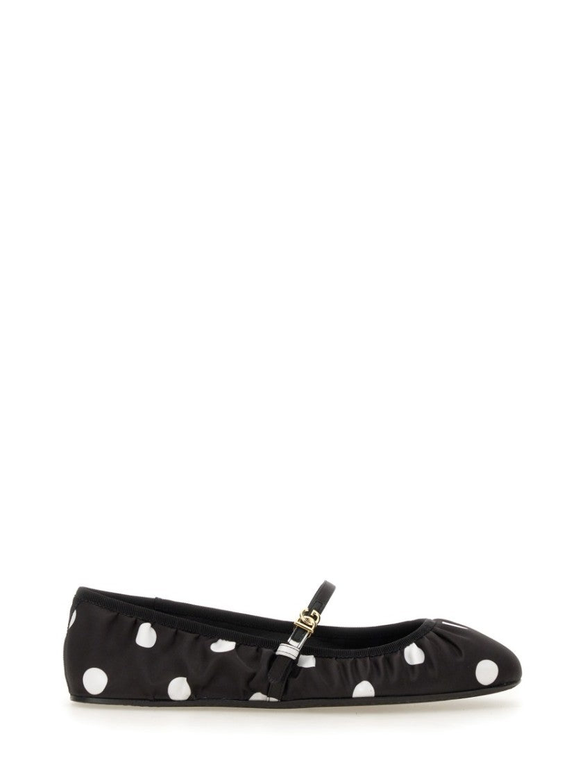 Dolce & Gabbana Printed Satin Ballerina