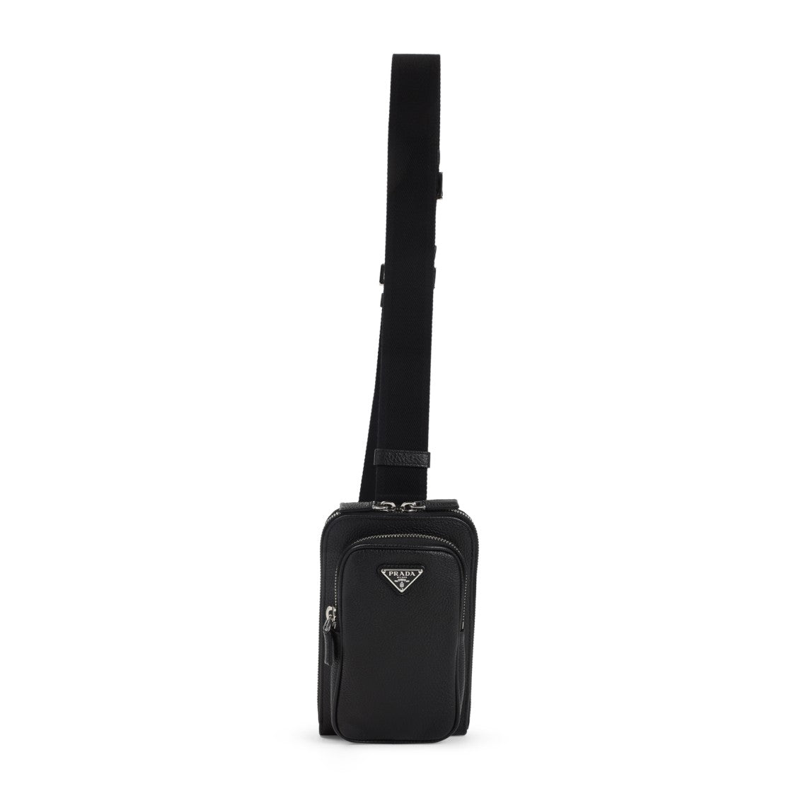 Prada Textured Black Calf Leather Phone Cover