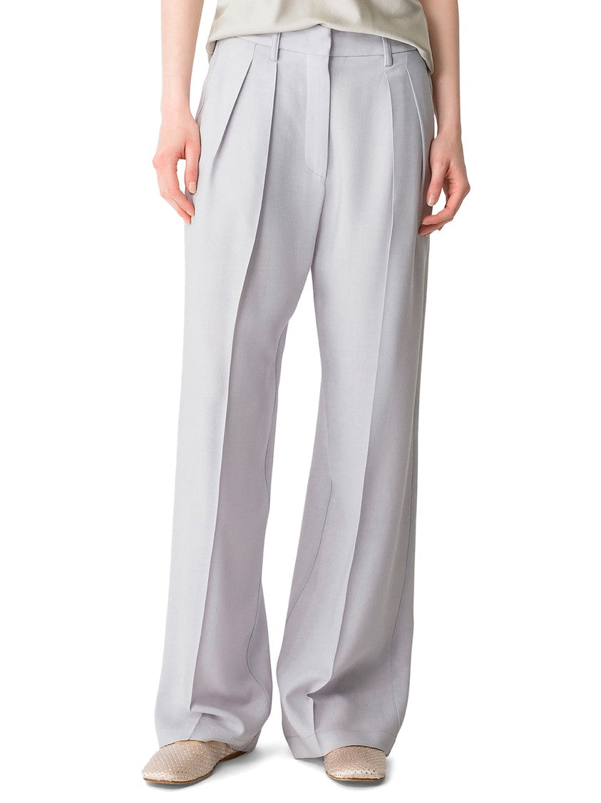 Forte Forte Sartorial Wide-Leg Trousers In Wool Viscose Twill