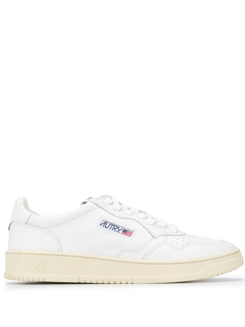 Autry White Leather Sneakers With Perforated Detailing
