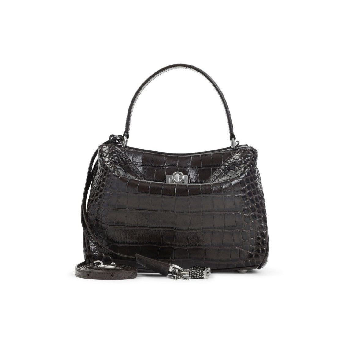 Balenciaga Structured Brown Bag With Classic Design