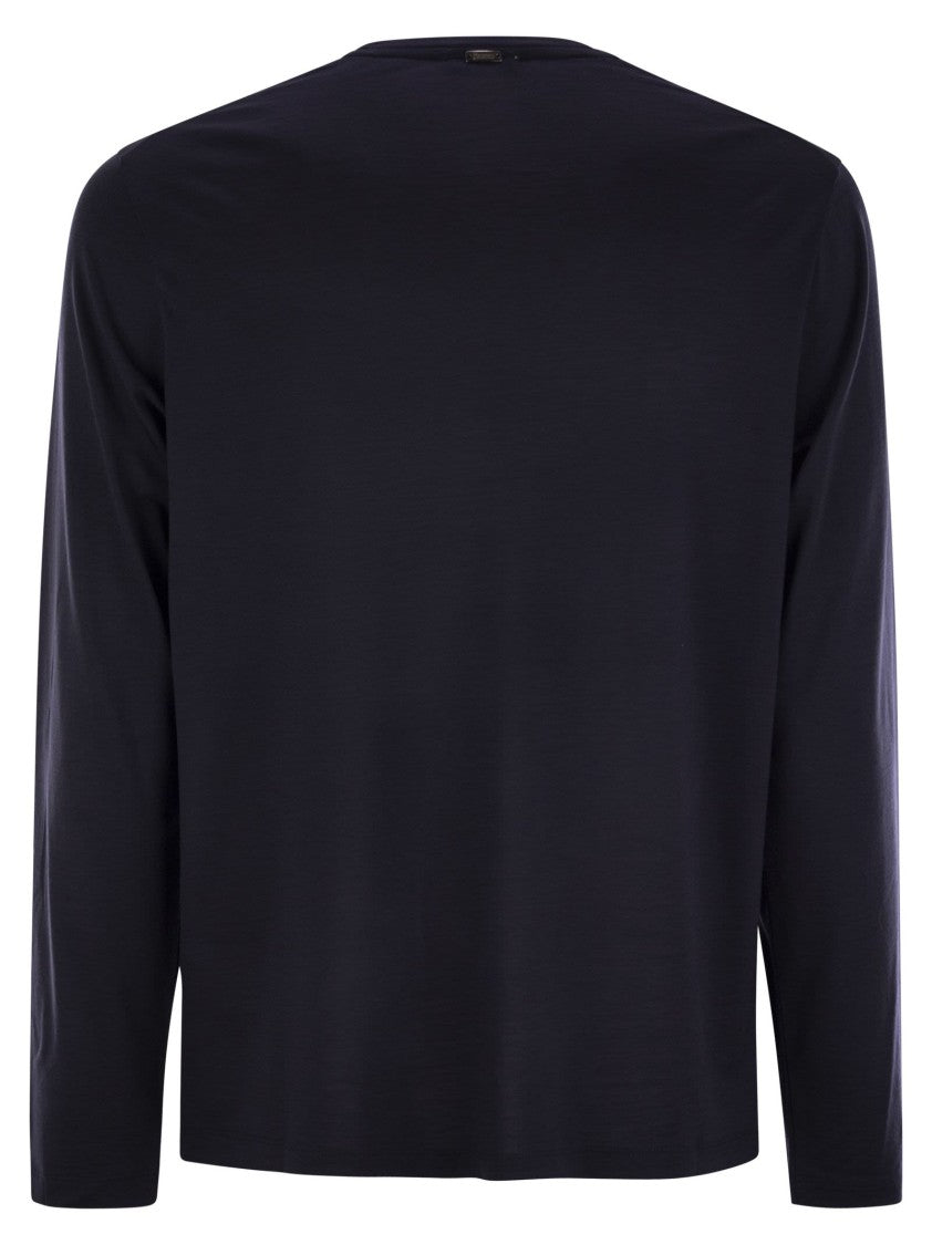 Herno Combed Yarn Wool Jersey T-Shirt