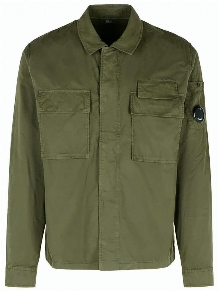 C.P. Company Boxy Cropped Long-Sleeve Shirt With Flap Pockets