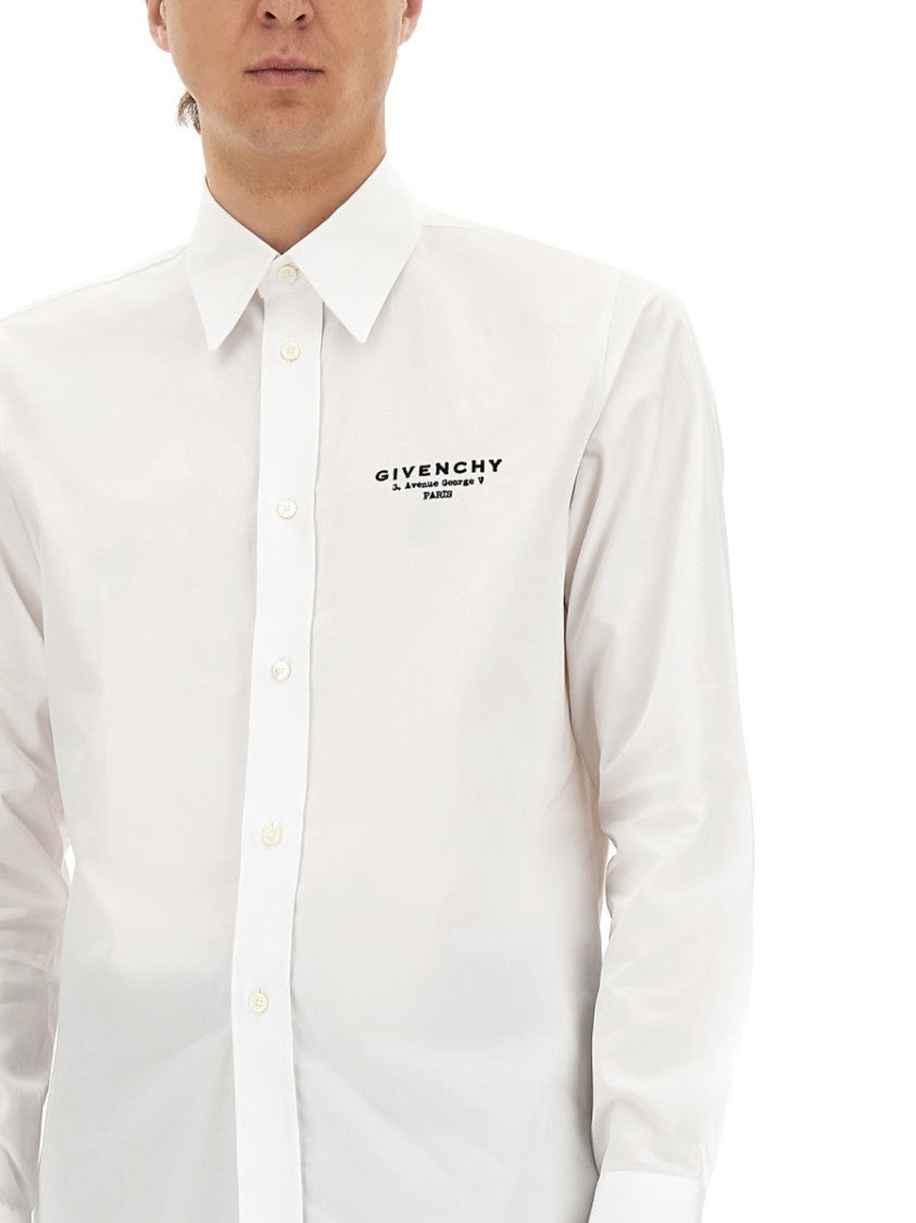 Givenchy Classic Fit Cotton Shirt With Subtle Logo