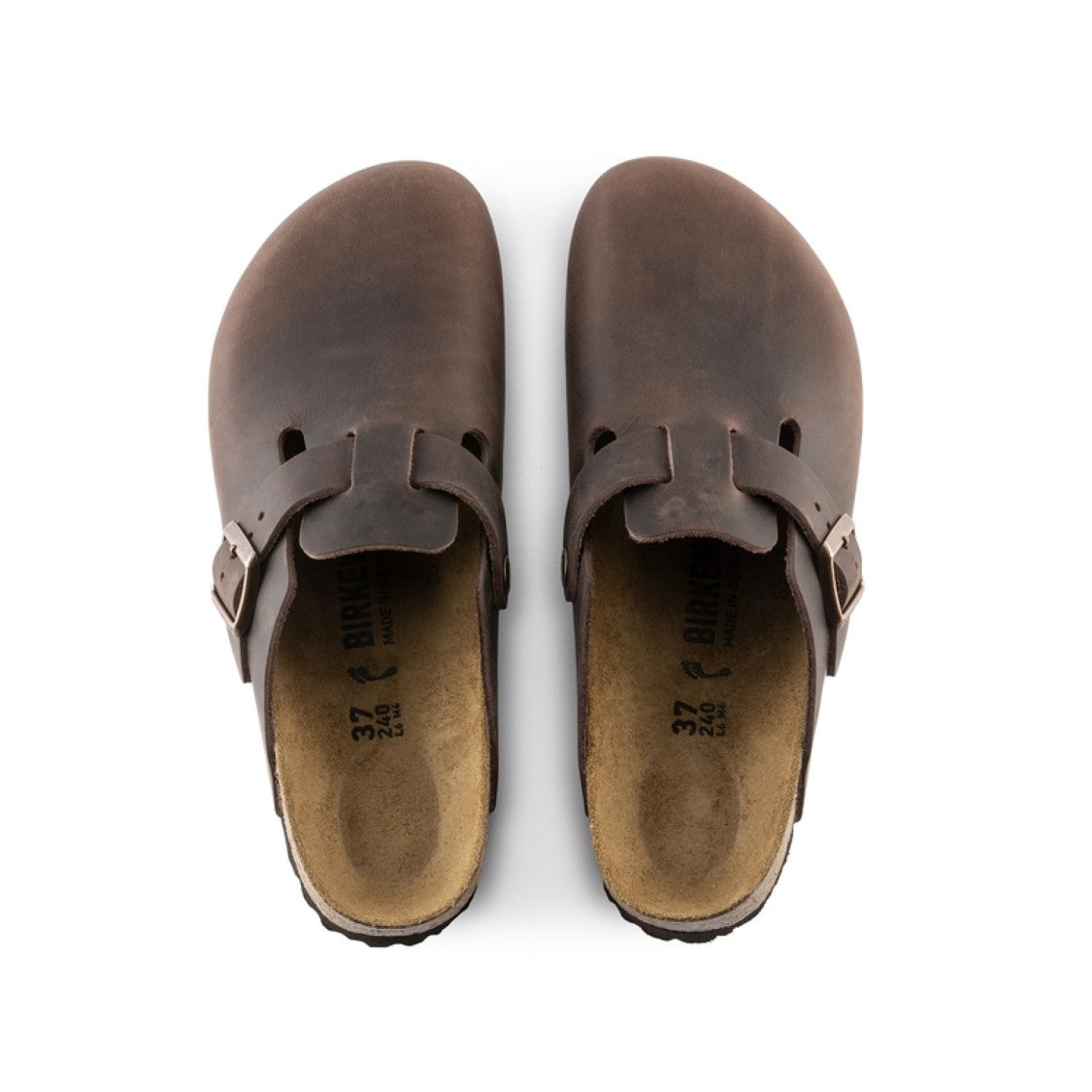 Birkenstock Black Leather Arizona Two-Strap Sandals
