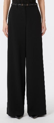 Max Mara Wide-Leg Trousers With Belted Waist And Minimalist Design
